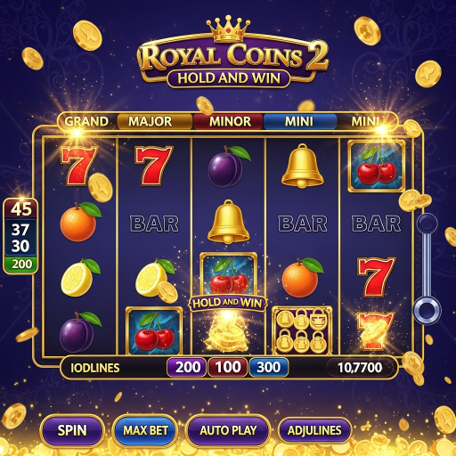 Royal Coins 2: Hold and Win Ludzie grający na automatach slotowych w kasynie